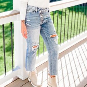 "NEW" Vervet by flying monkey Kassie boyfriend jeans style #V2481 cut #51635